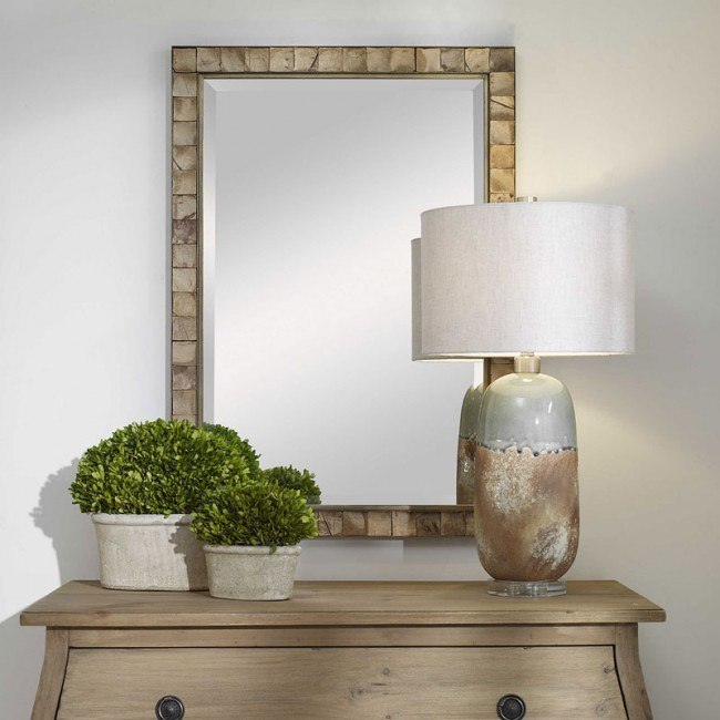 Cocos Coconut Shell Mirror Uttermost | Furniture Cart pertaining to