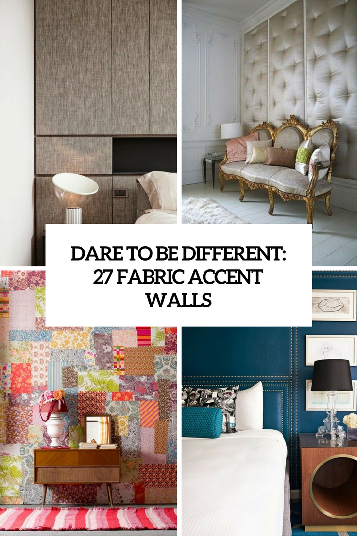 Dare To Be Different: 27 Fabric Accent Walls - Digsdigs within