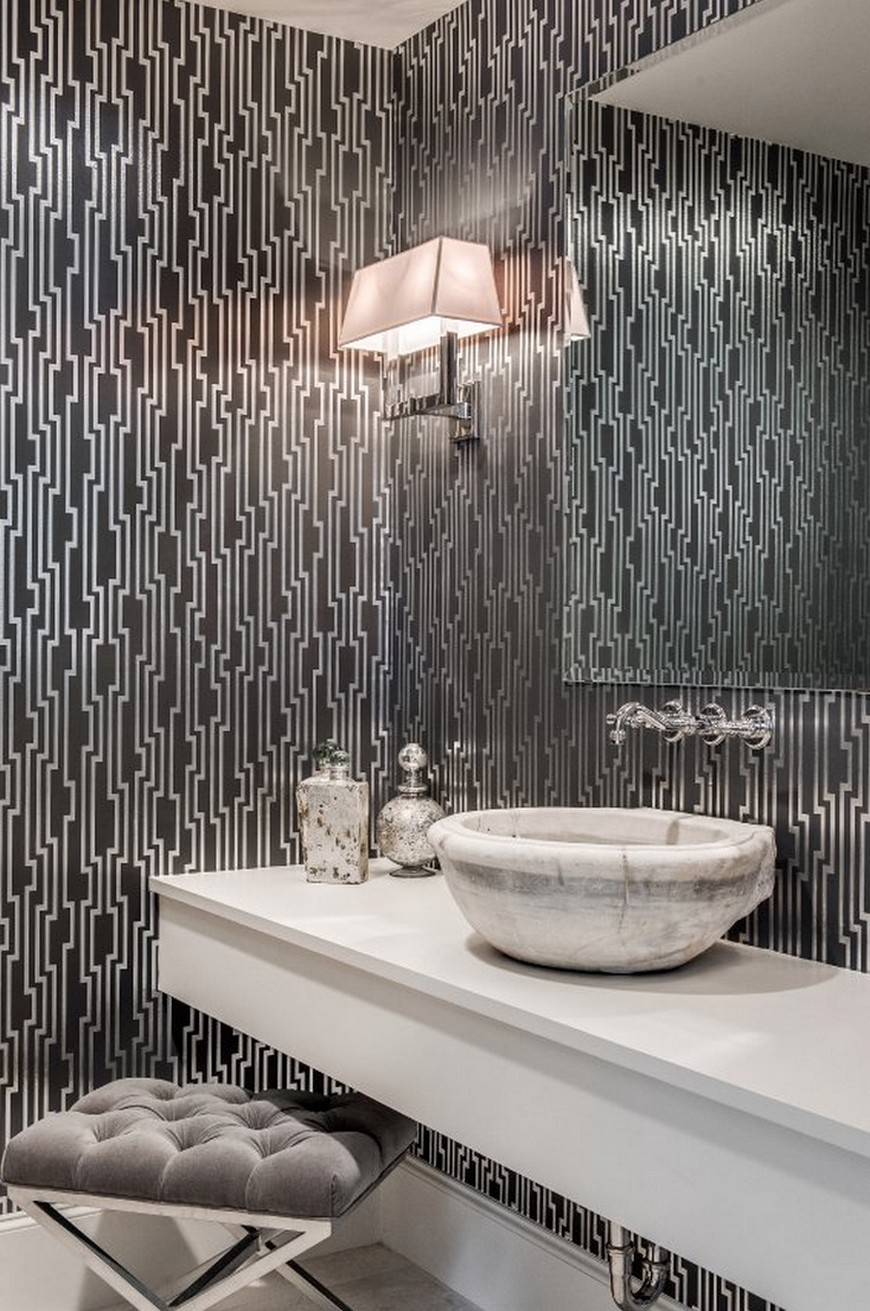 Design Inspirations: Help Yourself To A Cluster Of Bold Powder Rooms intended for Elevate Your Powder Room with Bold Wallpaper Choices