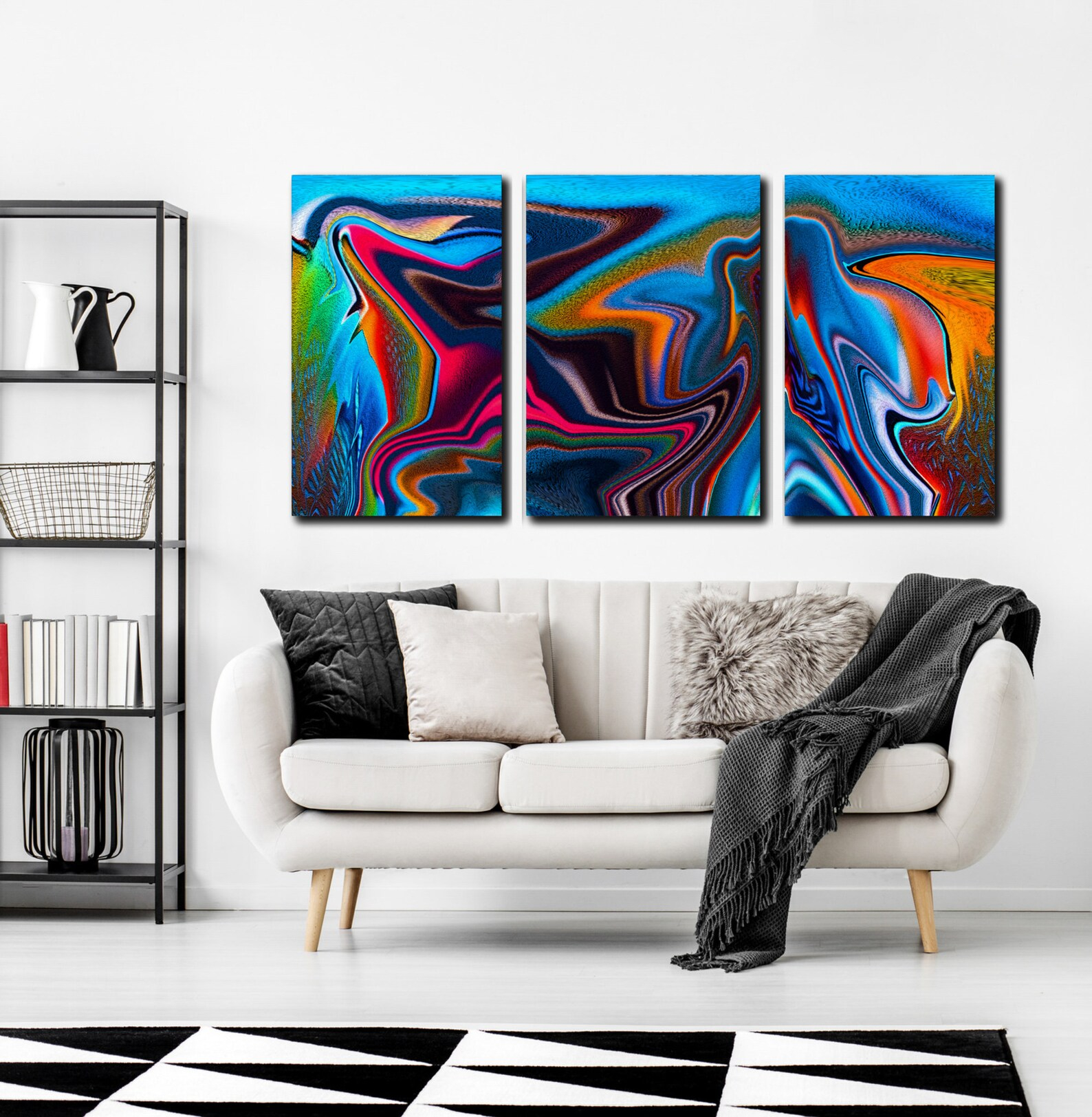 Elevate Your Space With Underwater Symphony: Abstract Fish-Inspired ... with