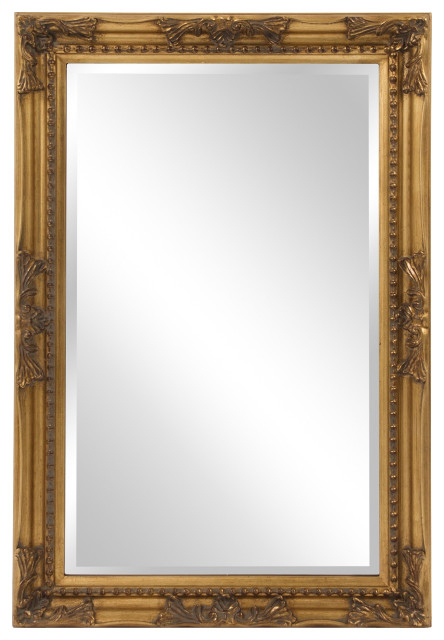 Homeroots Rectangular Antique Gold Finish Wood Frame Mirror ... in The Artisan Craftsmanship Behind HomeRoots Antique Boho Mirrors