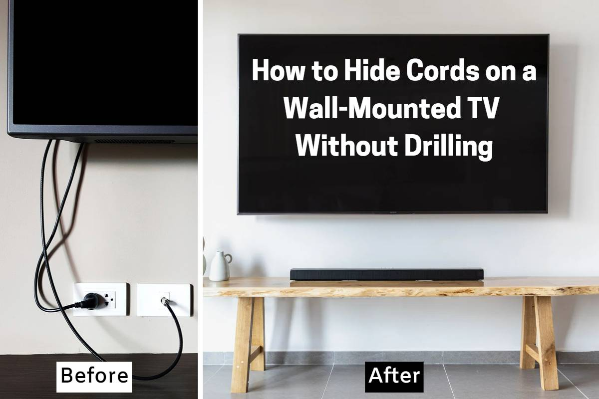 How To Hide Cords On A Wall-Mounted Tv Without Drilling inside
