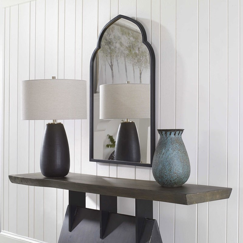 Kenitra Black Arch Mirror Uttermost | Furniture Cart with regard to Exploring the Craftsmanship of the Uttermost Tordera Black Arch Mirror