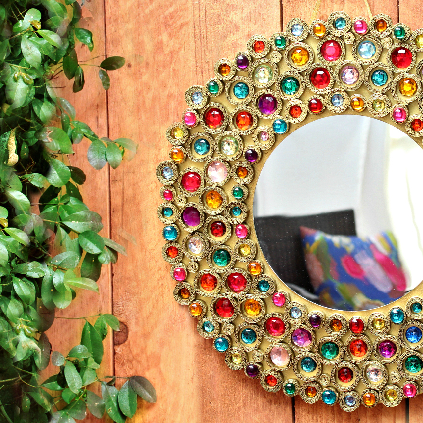 Mark Montano: Bejeweled Boho Cardboard Mirror intended for The Artisan Craftsmanship Behind HomeRoots Antique Boho Mirrors