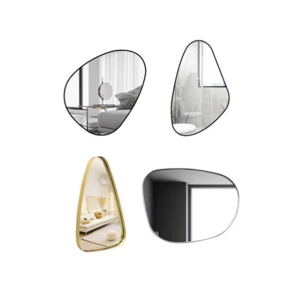 Discovering the Allure of Organic Shaped Mirrors with Matte Black Knob Frames