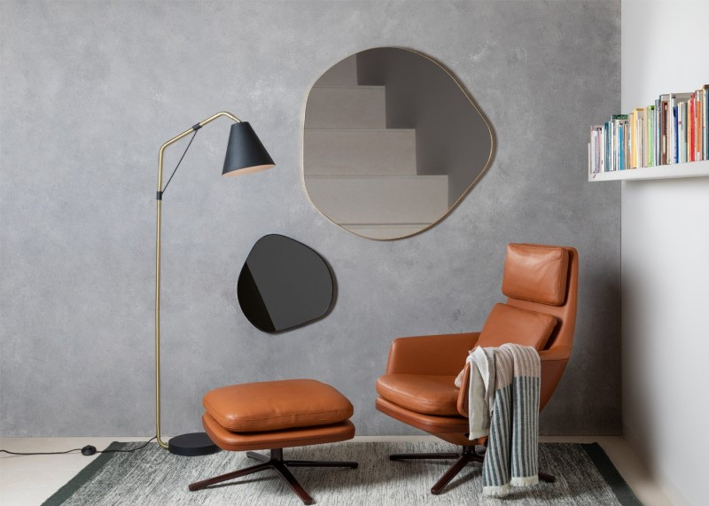 Organic Shaped Mirrors - Our Top 5 - On Trend Home throughout Discovering the Allure of Organic Shaped Mirrors with Matte Black Knob Frames