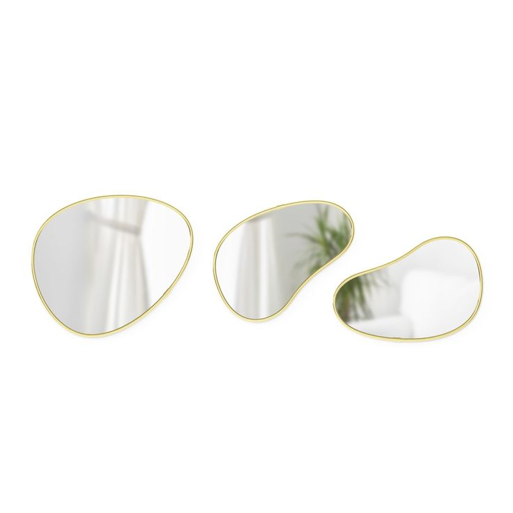 Organic Shaped Mirrors Set Of 3 | Small Decorative Mirrors | Umbra pertaining to