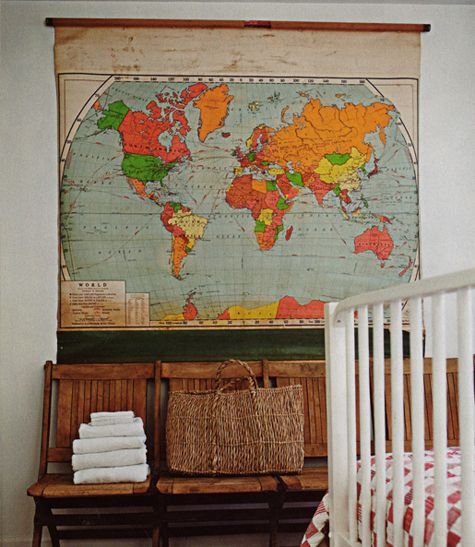 Repurposed Maps Make For Wanderlust Decor | Poetic Home | Map Decor ... inside