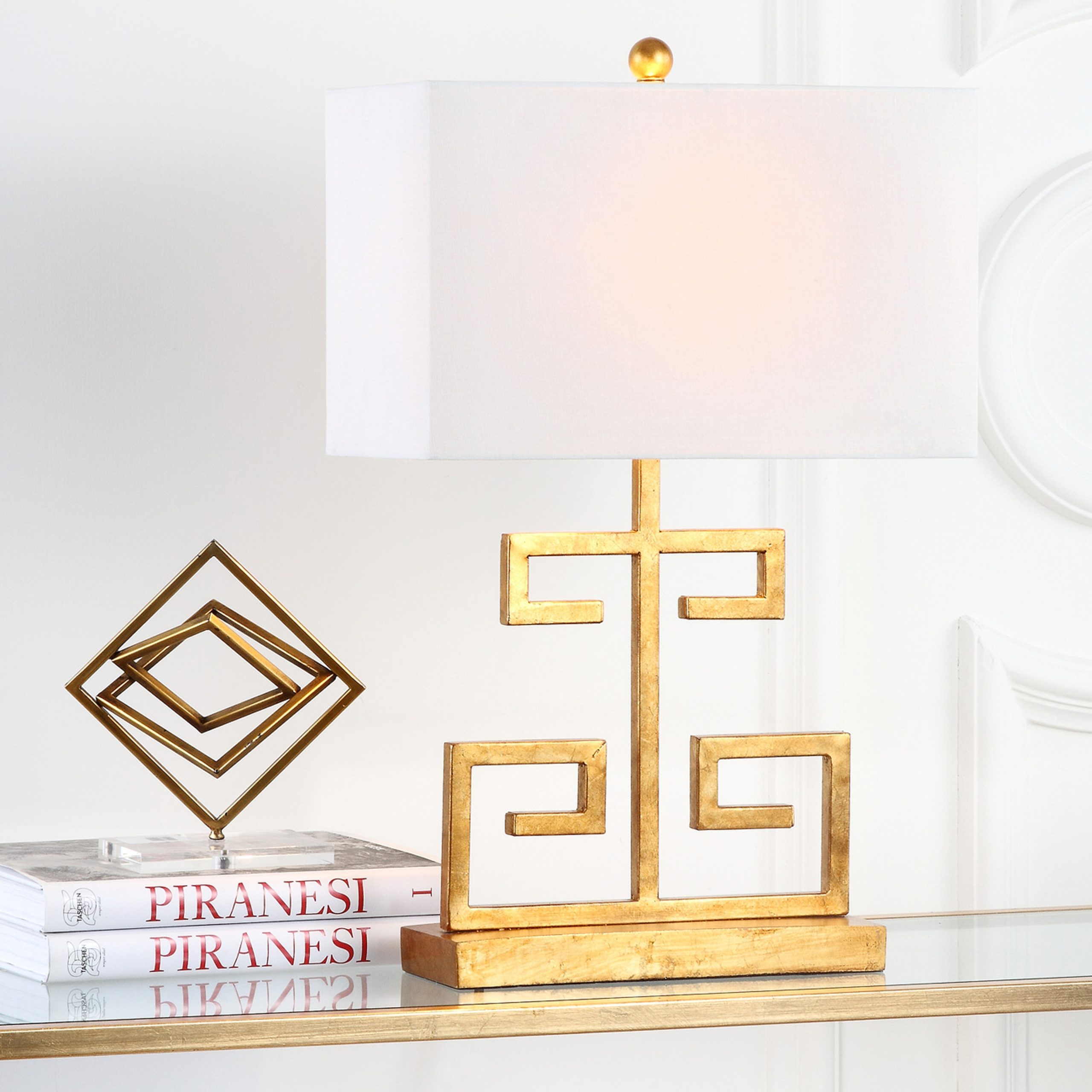 Safavieh Lighting 28" Calli Led Table Lamp (Set Of 2) - 16"X16"X28 ... intended for Adding Light and Airiness with the Safavieh By The Sea Mirror White