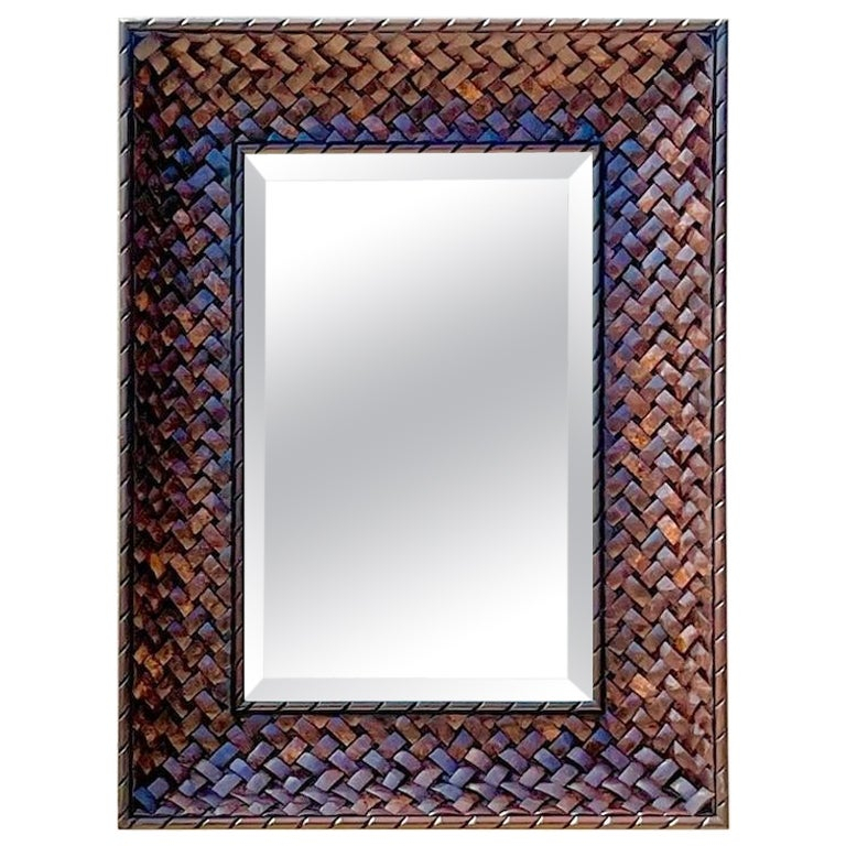 Vintage Boho Woven Coconut Shell Mirror For Sale At 1Stdibs in The Uttermost 95210 Coconut Milk Framed Mirror Bringing Light and Style Home