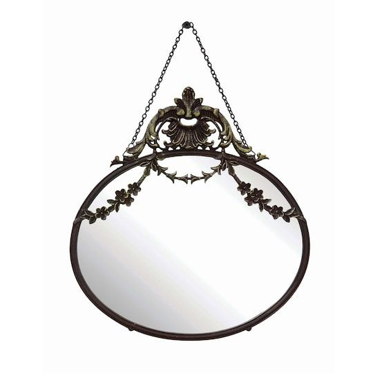 Unveiling the Charm of Vintage Pewter Framed Mirrors with Decorative Chains