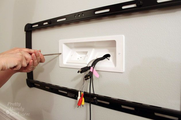 Wall Mounted Tv With Hidden Wires Tutorial | Wall Mounted Tv, Tv Wall ... for