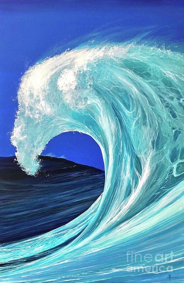 The Psychology Behind Choosing Large Blue Waves and Blue Sky Artwork