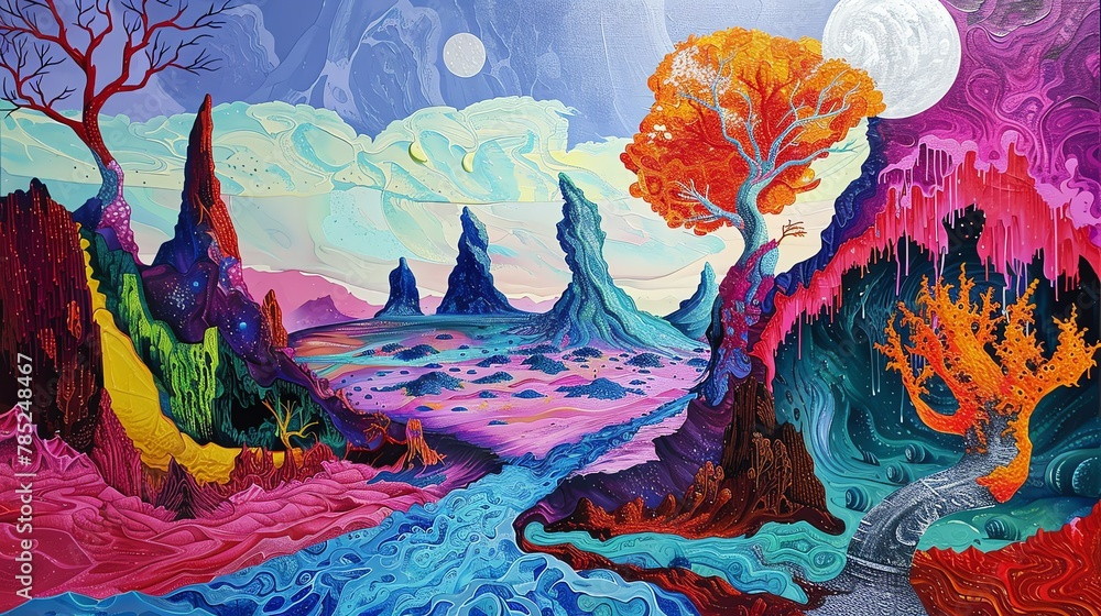 Understanding the Psychological Landscape in Contemporary Acrylic Painting
