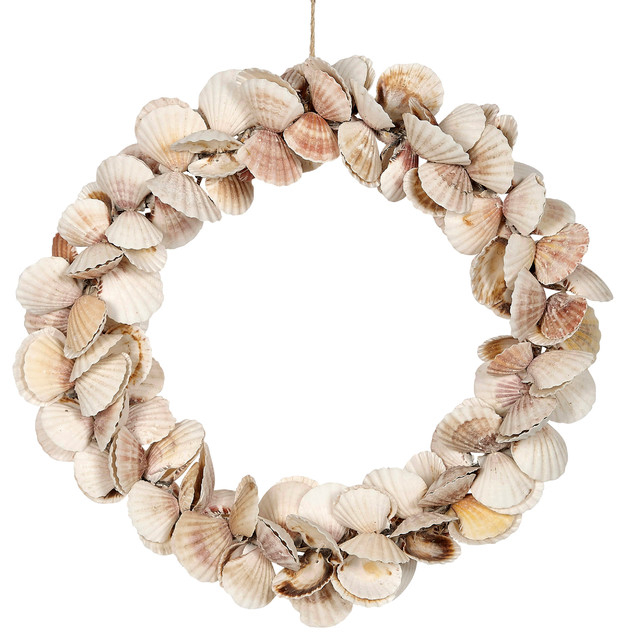 Creating Beautiful Natural Scallop Shell Wreaths at 14 Inch Diameter