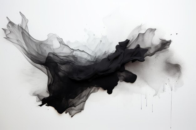 Exploring Color Psychology in Black Abstract Paint Stain Canvas Prints