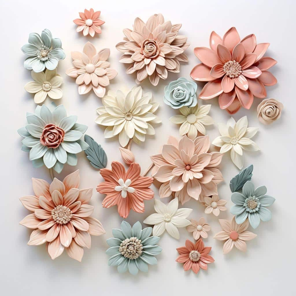 Transforming Spaces with Handcrafted Ceramic Flower Wall Art