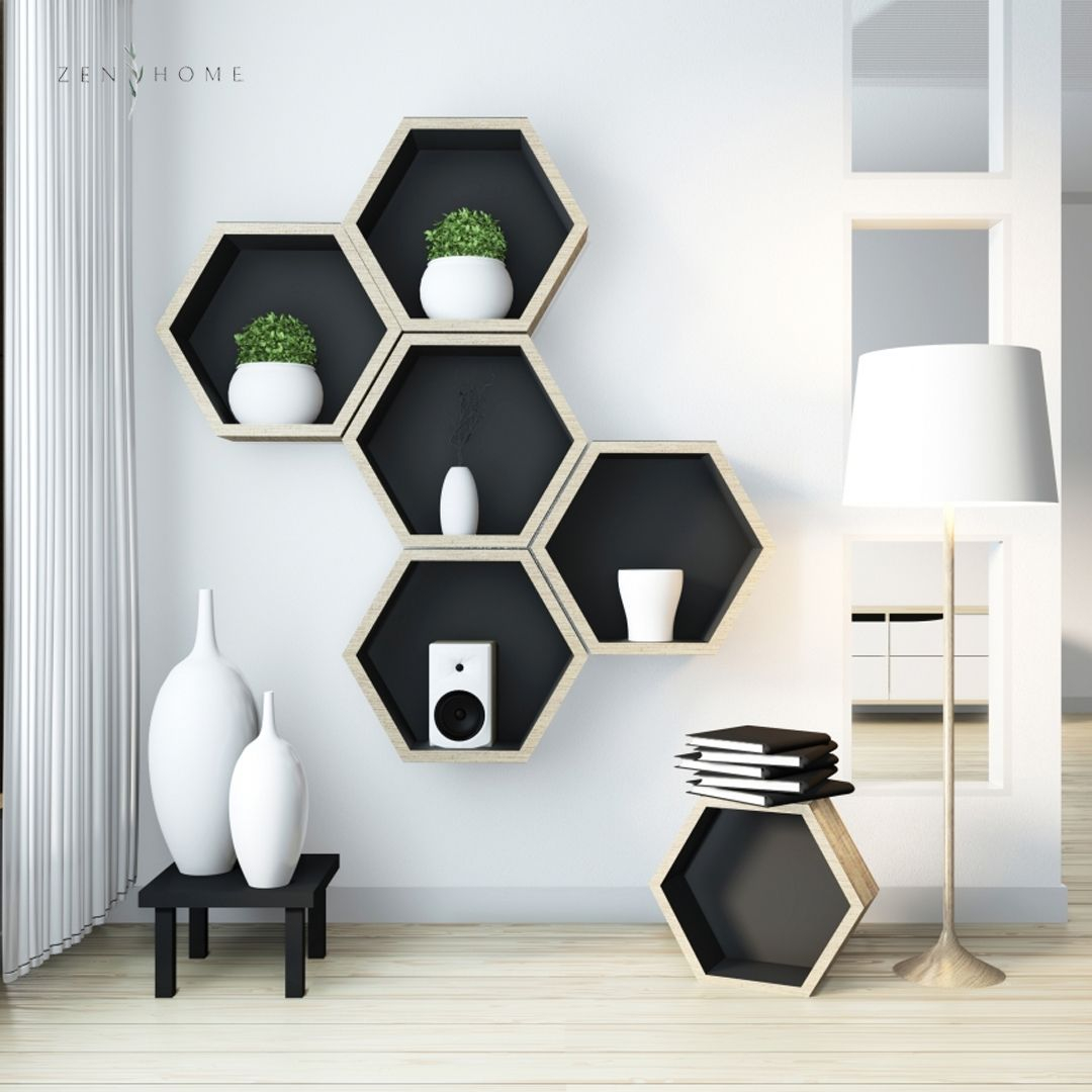 Functional beauty how hexagon shelves transform small spaces