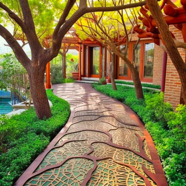 How Rain Transforms Wooden Walkways into Living Artistic Canvases