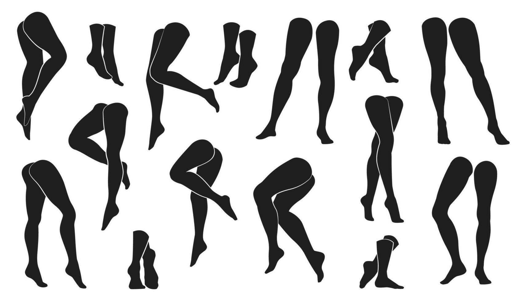Exploring the Artistic Expression of Leg Silhouettes in Contemporary Portrait Triptychs