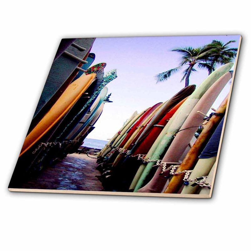6 Inch Ceramic Tile - Surf Board - Online Marketplace - Everymarket inside Understanding the Artistry Behind 4x16 inch Surfboard Ceramic Tiles