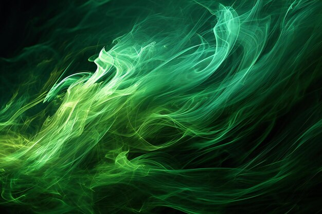 Exploring the Visual Psychology of Green Fractal Smoke Textures in Digital Art