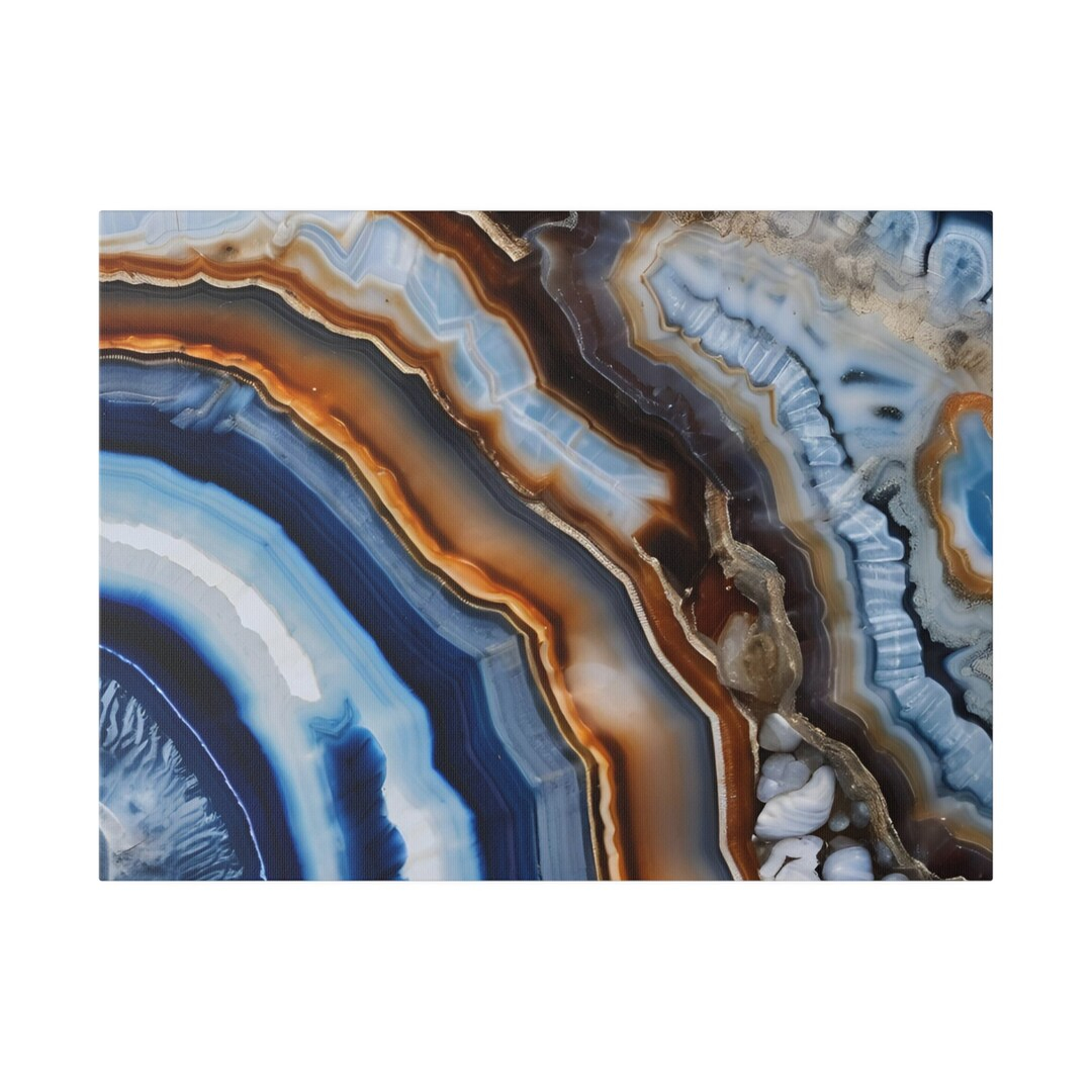 Agate Slice Wall Art Canvas Print Brown Red Hue. Agate Art, Agate Print ... regarding Exploring the Geological Origins of Beautiful Agate Slices for Wall Displays