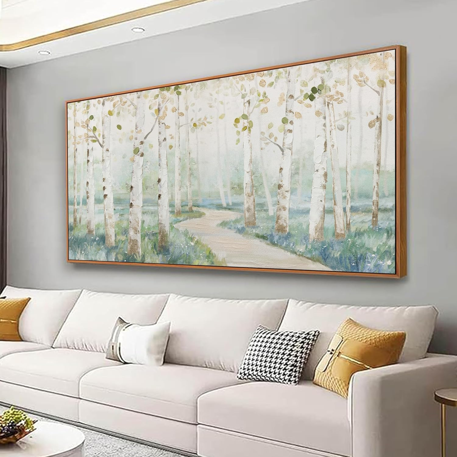 Amazon.com: Framed Wall Art Canvas Decor Modern Natural Landscape Wall ... pertaining to Artistic Interpretations of Natural Elements in Contemporary Canvas Design