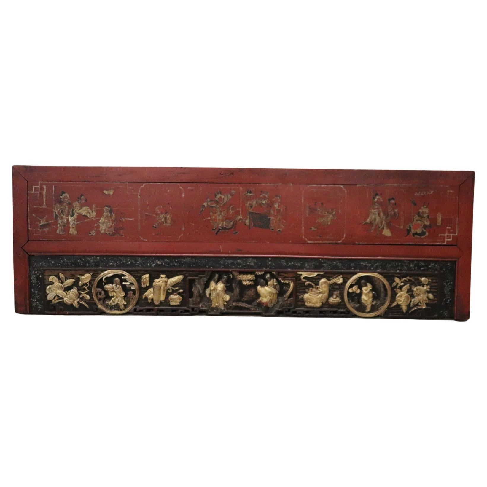 Asian Chinese Carved Mahogany Lattice Wall Sculpture Screen Panel Open ... inside Authenticity and Value Assessment of Antique Chinese Porcelain Wall Panels