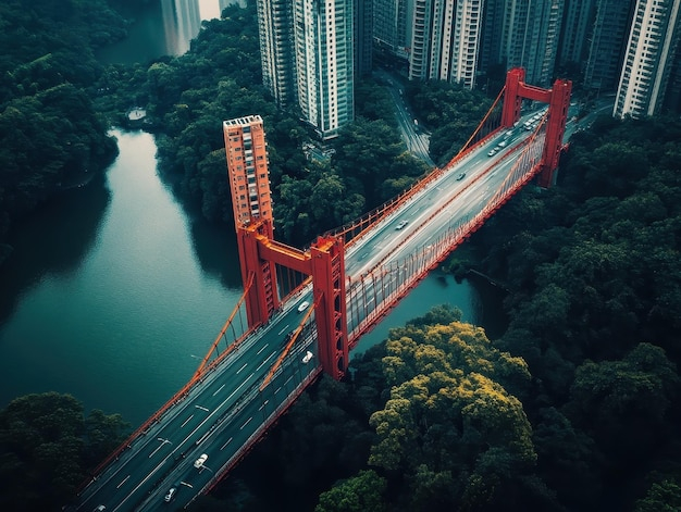 Beautifully Designed Bridges Connecting Urban Landscapes | Premium Ai ... intended for "Modern Bridge" Cityscape Photography Canvas Print