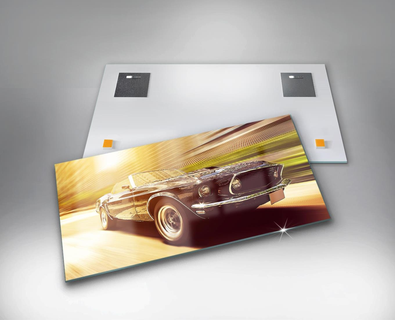 Classic Car While Driving Tempered Glass Print, Black Frameless Art ... intended for Coral Lace Glass Abstract Wall Art Frameless Free Floating Tempered Glass Print