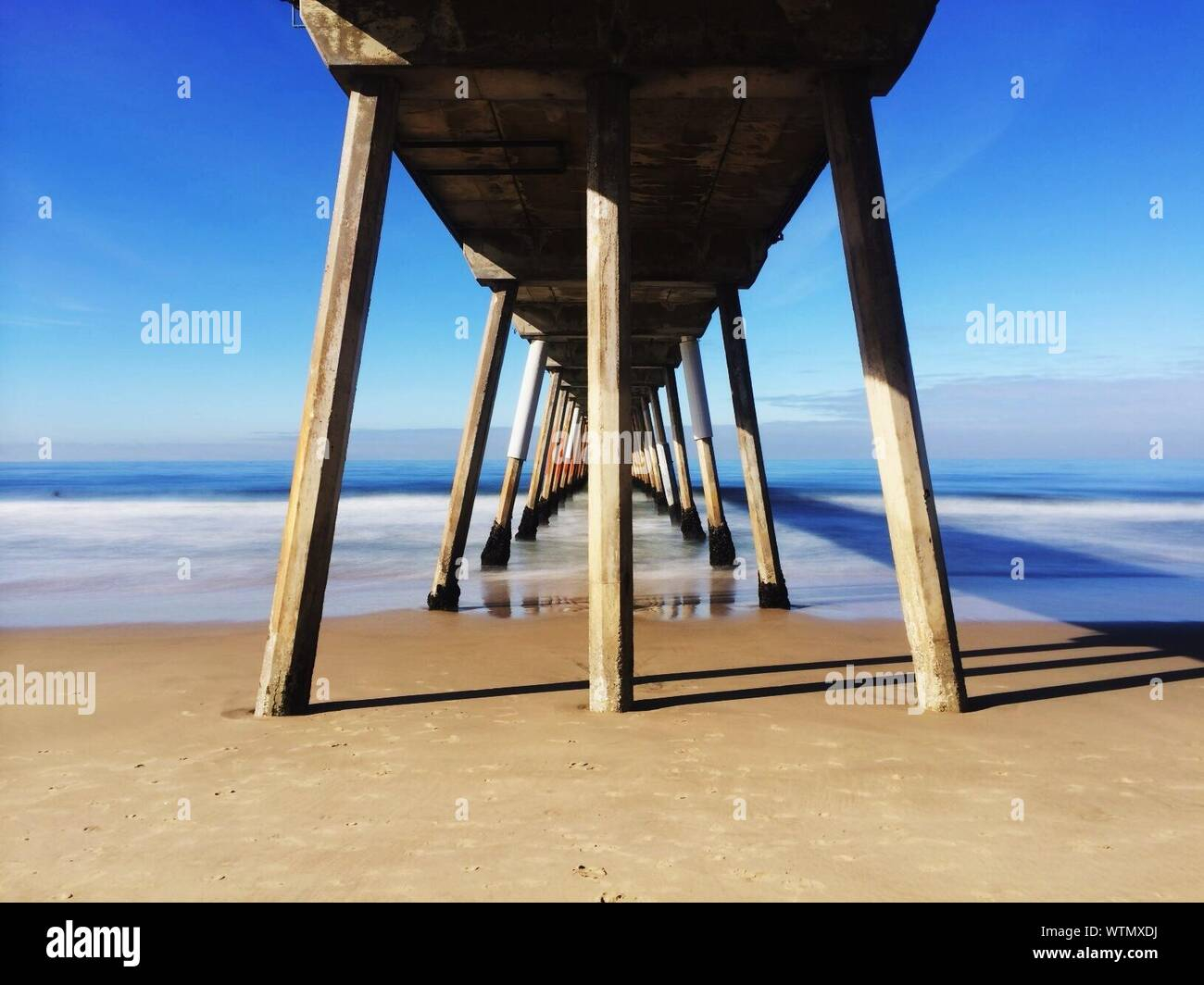 Concrete Pier Pier Hi-Res Stock Photography And Images - Alamy for "Long Concrete Pier Into Sea" Canvas Print