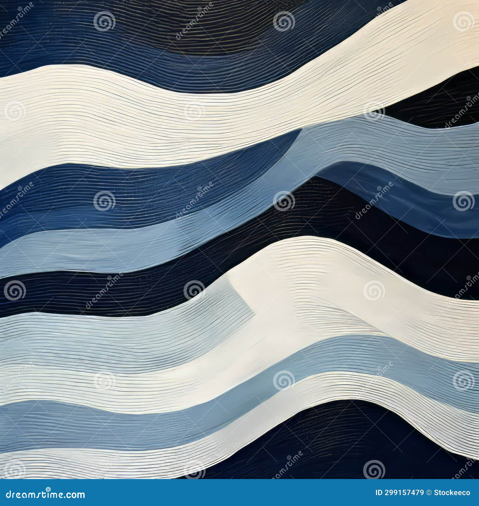 The Symbolic Meaning Behind White and Blue Wave Patterns in Modern Art