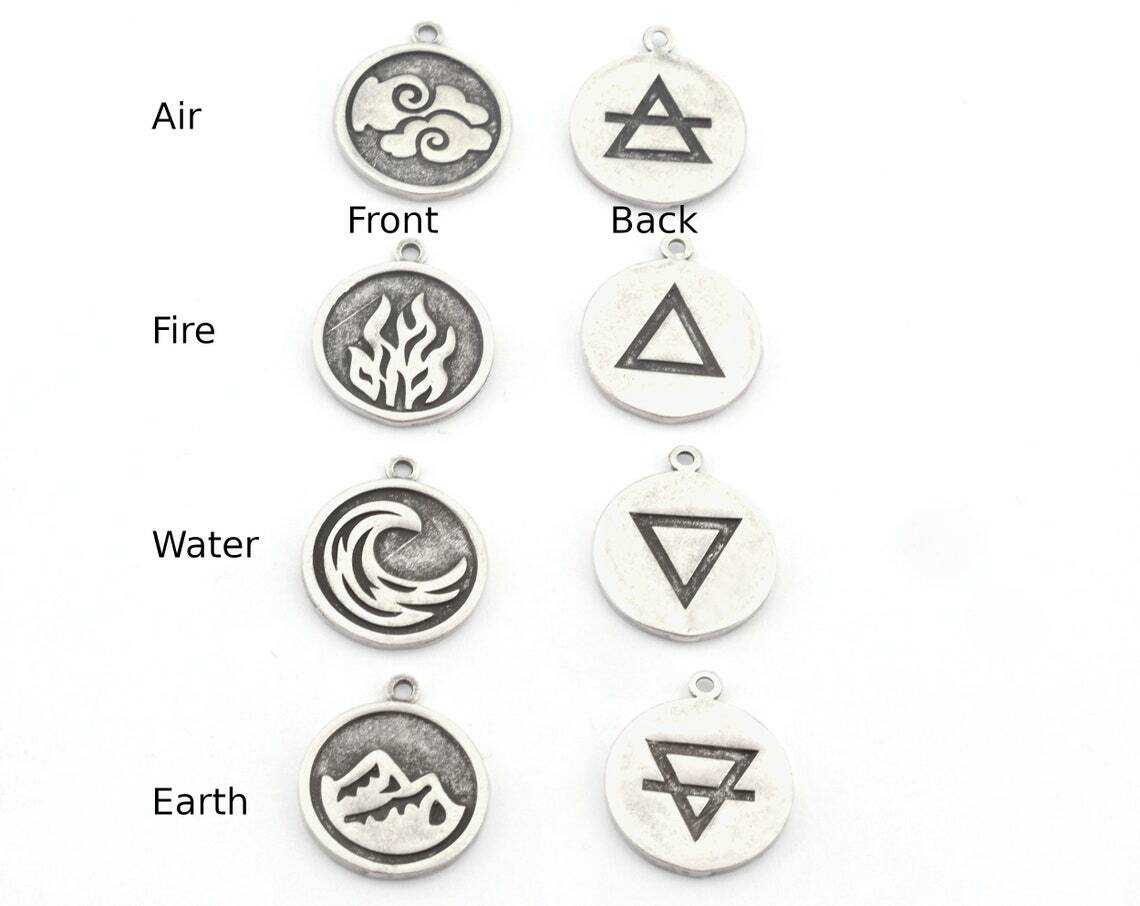 Element Symbols Earth Air Fire Water Best Earth Air Fire Water Line with "Earth Fire Air And Water" Canvas Print
