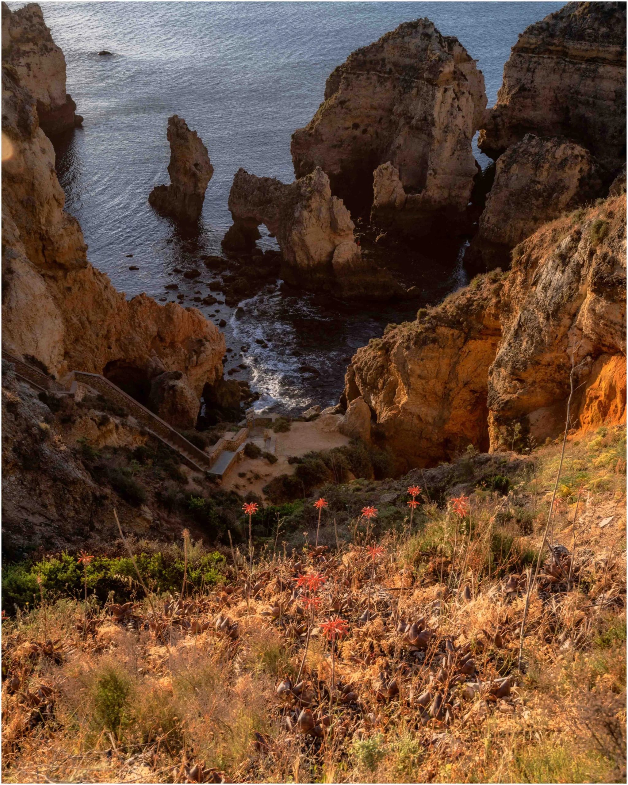 Capturing the Essence of Algarve’s Famous Beach in Four Panel Artwork