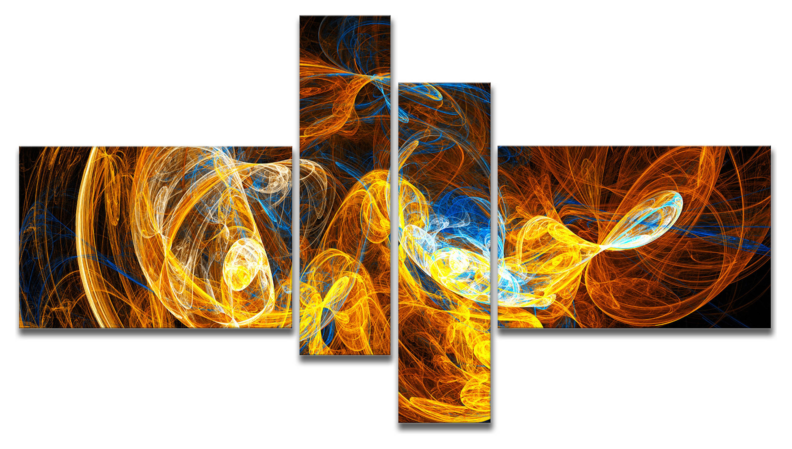 How Fractal Smoke Texture Orange Transforms Abstract Digital Canvas Prints