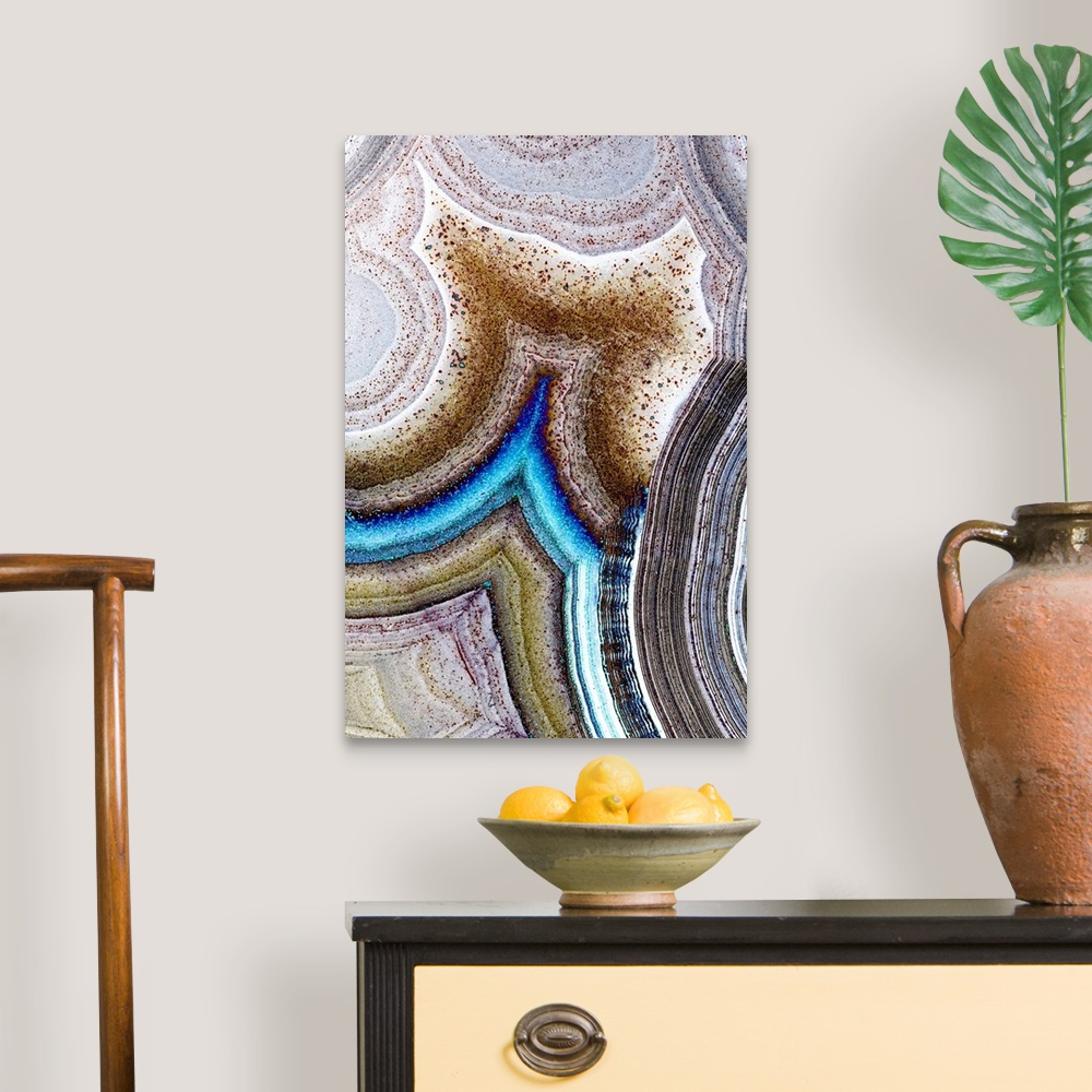 Creating Balance in Your Home Through Three Blue Geode Wall Art