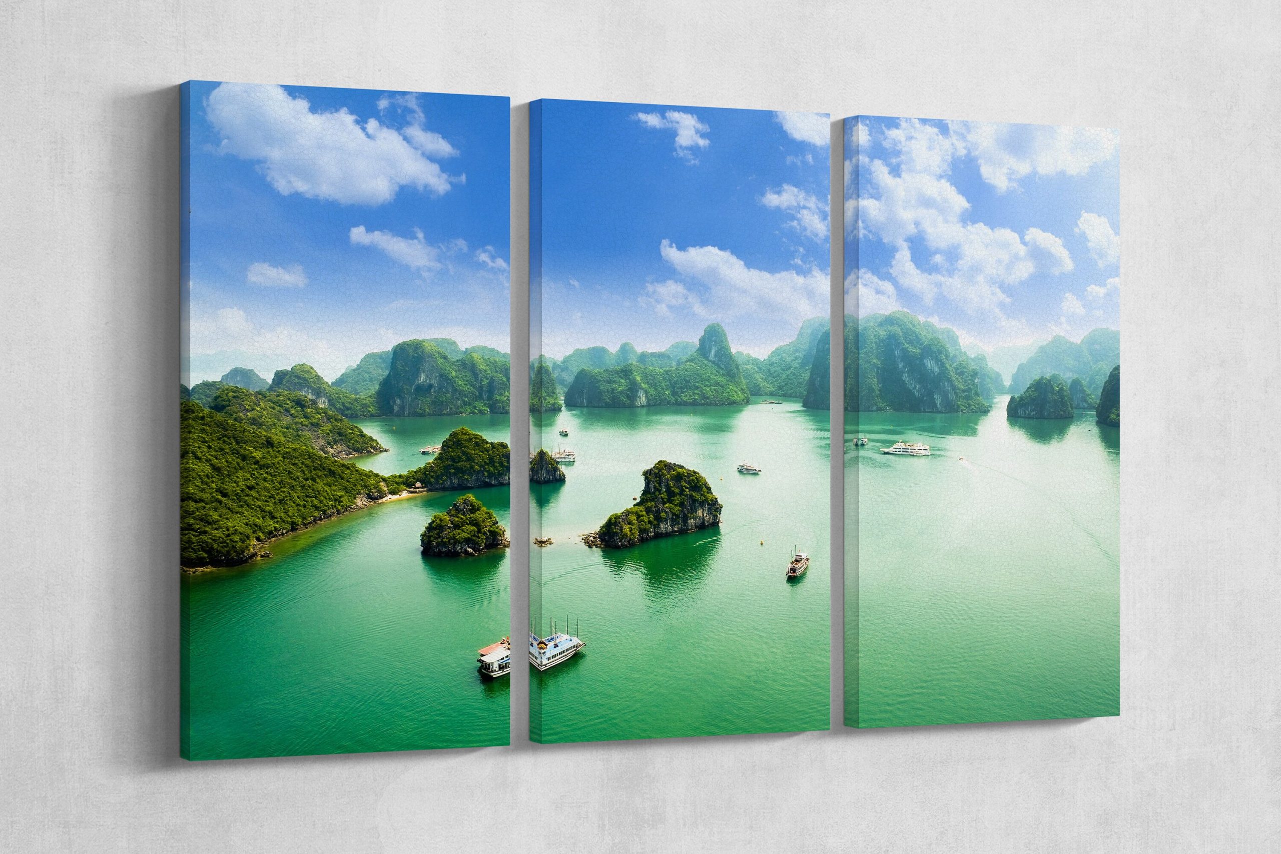 Halong Bay Vietnam Unesco World Heritage Site Canvas Eco Leather Print ... throughout "Ha Long Bay In Vietnam" Canvas Print