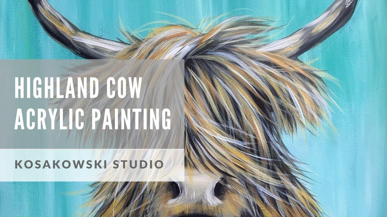 The Artistic Process of Creating Floating Acrylic Highland Cow Designs