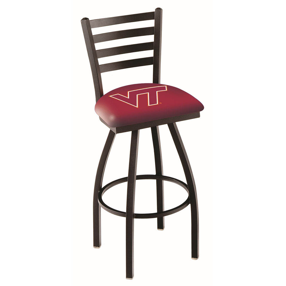 Holland Bar Stool Co. | 30 Inch Black Virginia Tech Ladder Back Swivel ... with regard to Holland Bar Stool Company's Virginia Tech Memorabilia Collection