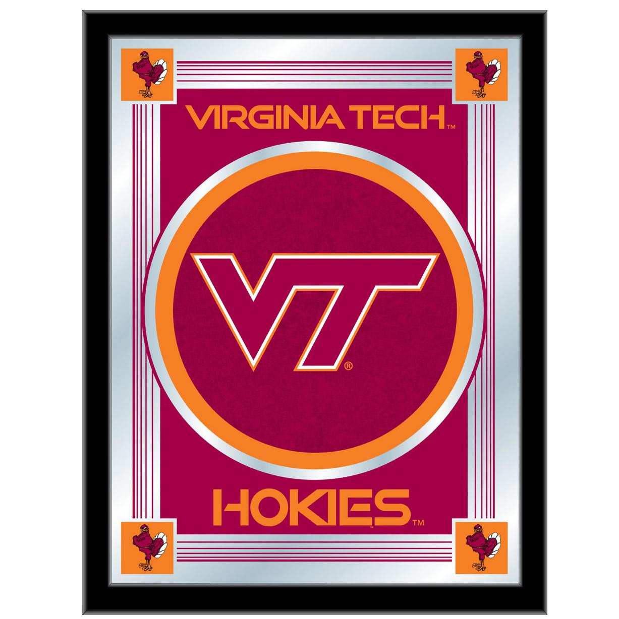 Holland Bar Stool Co. | Virginia Tech University Logo Mirror | Mlogovatech inside Holland Bar Stool Company's Virginia Tech Memorabilia Collection