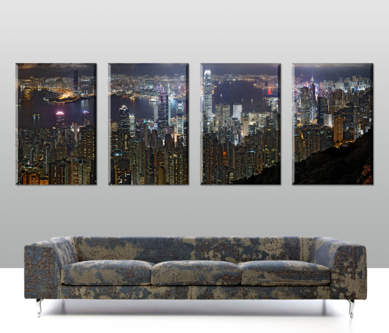 How 4 Panel Canvas Art Captures Hong Kong’s Urban Soul and Modern Architecture