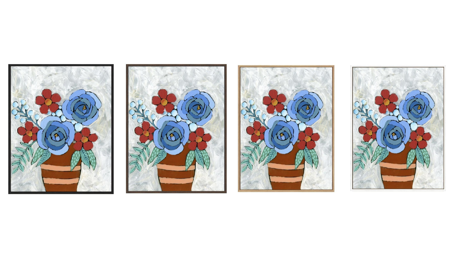 La Grolla Bleu Blume Ii Gallery Wall Art | Harvey Norman within Blume Ornament Plaque Wall Decor