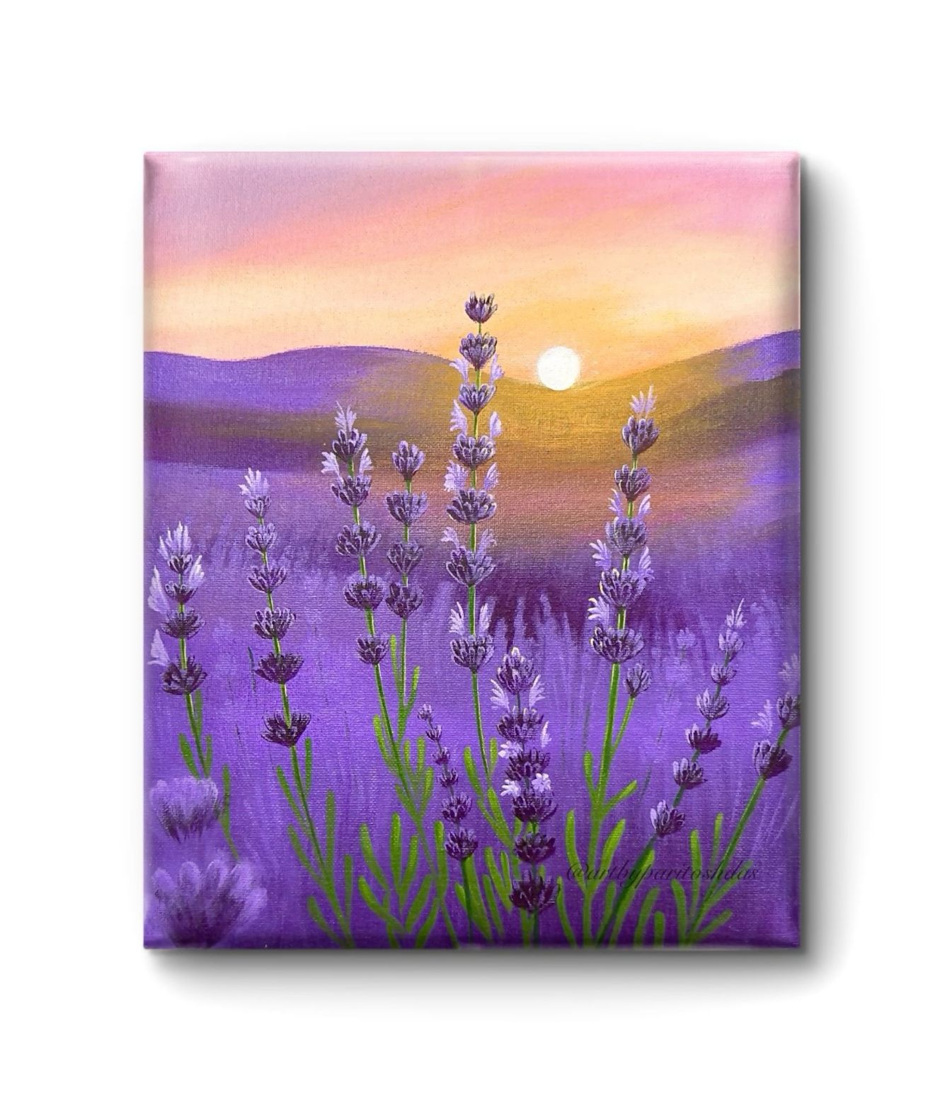 Lavender Acrylic Painting In 2025 | Lilac Painting, Flower Painting ... for Lavender Acrylic Art By Emiko And Mark Franzen Of F2Images, Assorted