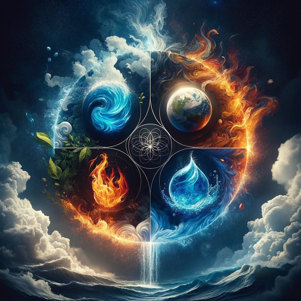 The Symbolic Meaning Behind Earth Fire Air and Water Artwork