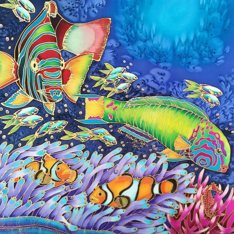 Main Fish Floating Free Kim Michelle Toft Square Bluethumb Art | Marine ... inside Fish Blue Floating Acrylic Art By Rachel Lee Of My Dream Wall, Assorted