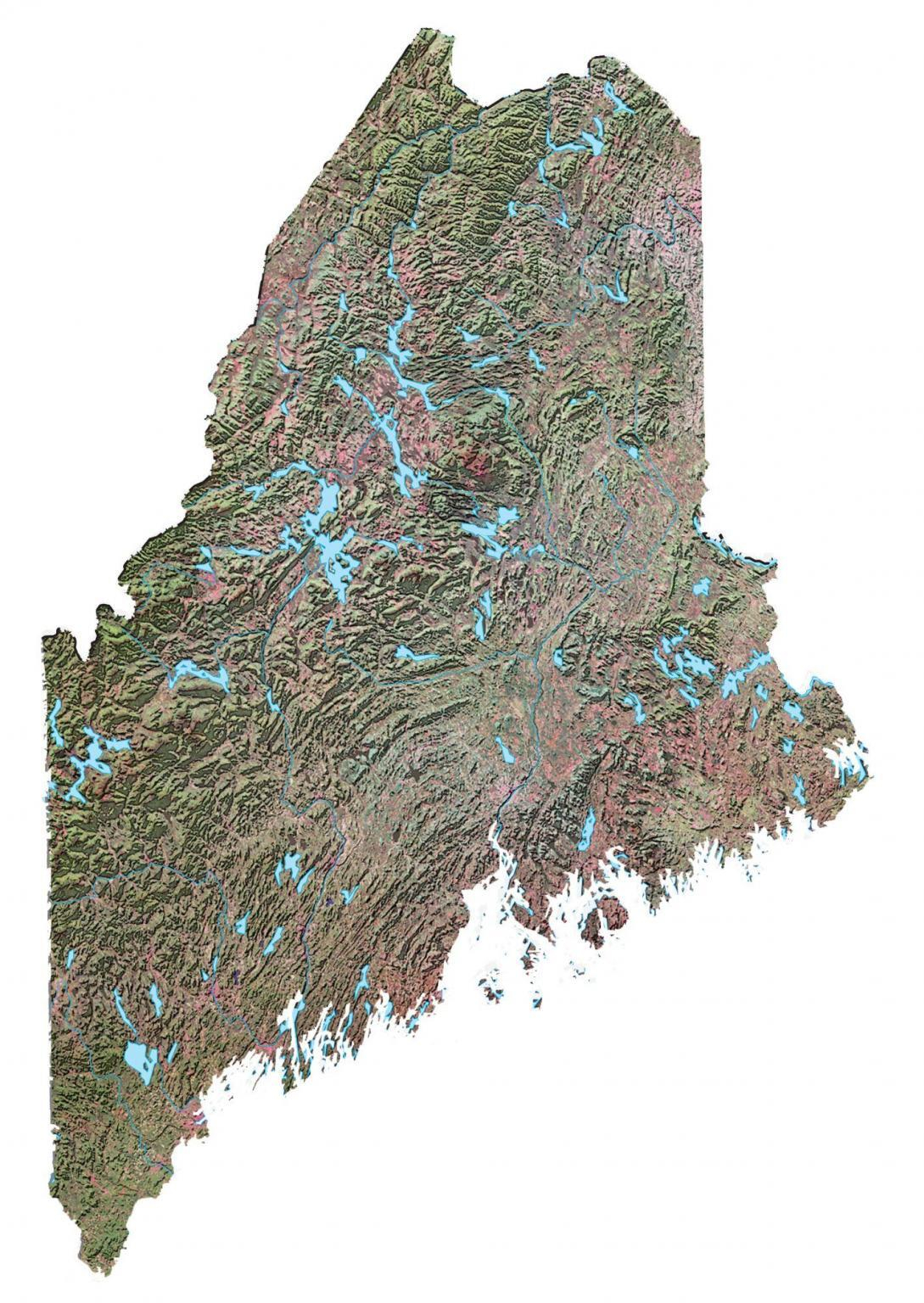 Maine Lakes And Rivers Map - Gis Geography regarding Understanding the Geography of South Twin Lake Maine Through Detailed Map Analysis
