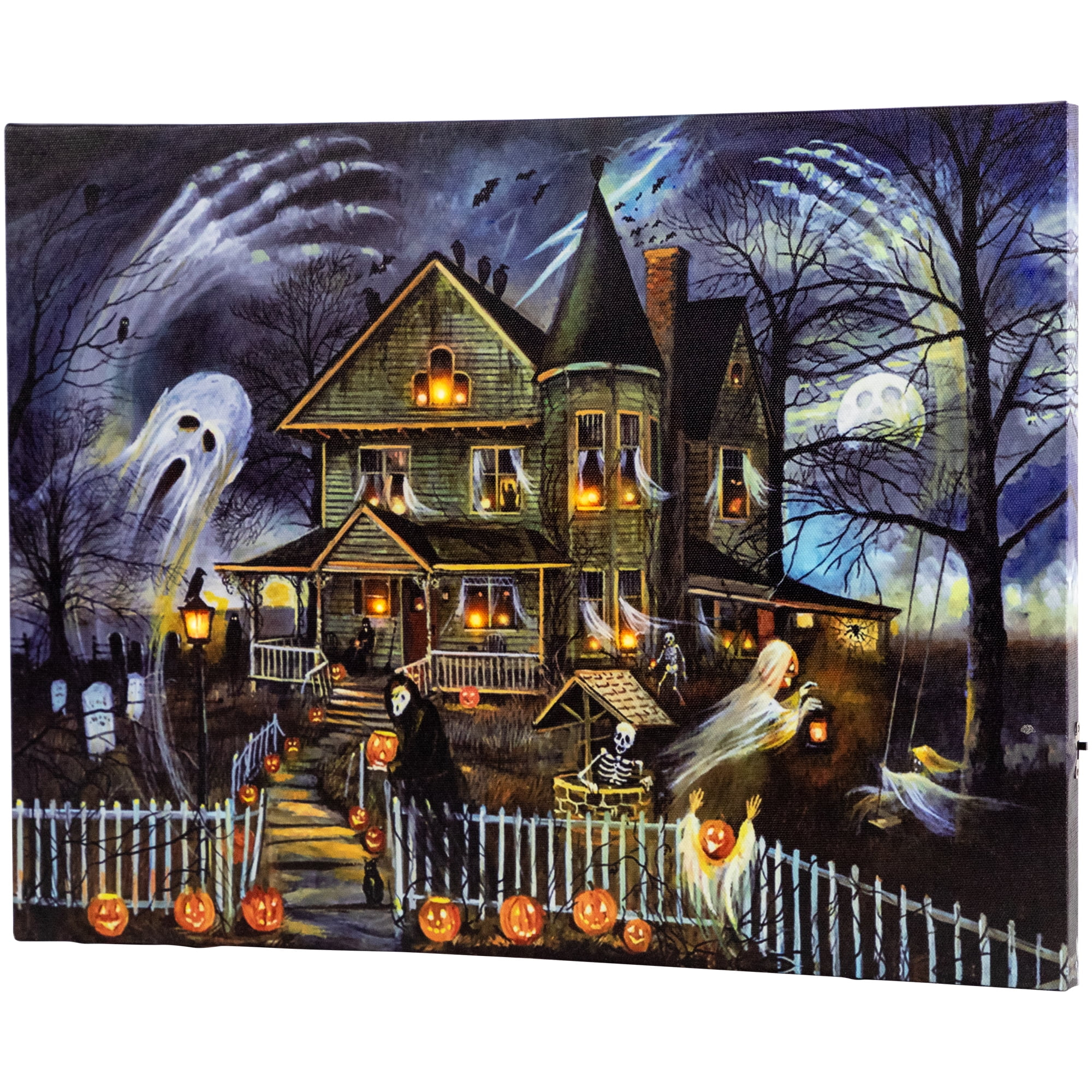 Creating Spooky Atmosphere with Halloween Haunted House Wall Art