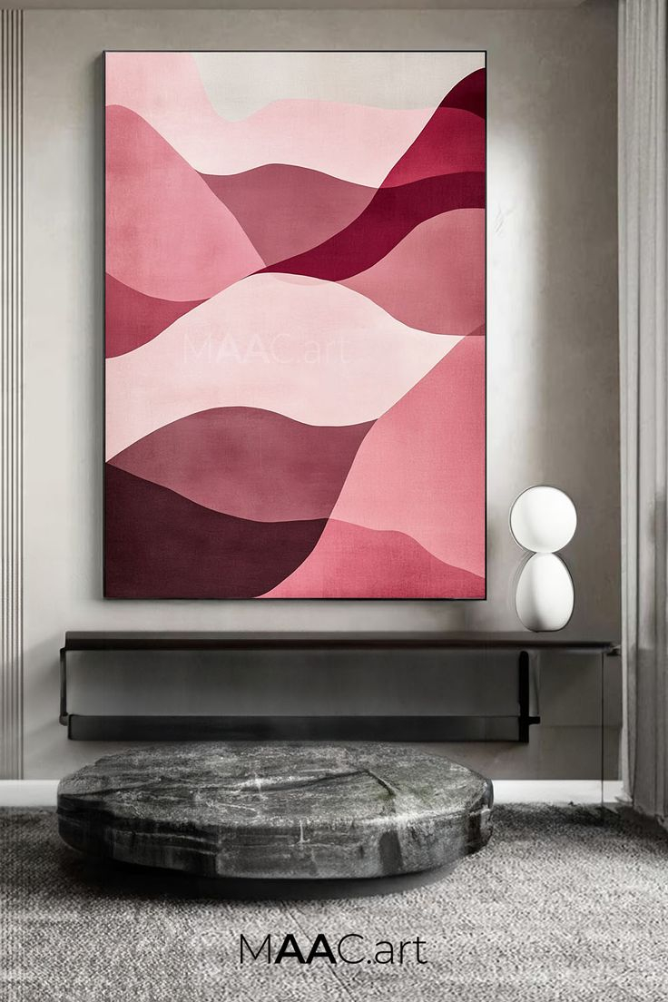 Exploring the Aesthetic Evolution of Pink Abstract Waves in Abstract Canvas Prints
