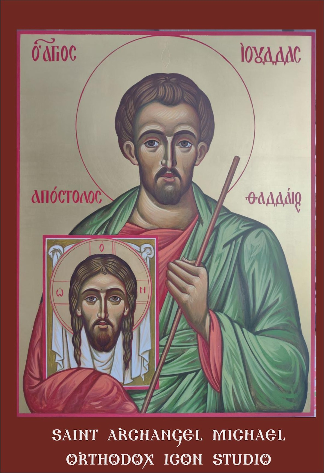 Saint Apostle Jude Thaddeus Hand-Painted Icon, Apostles Icons, Orthodox ... within The Spiritual Significance Behind Saint Jude Icon
